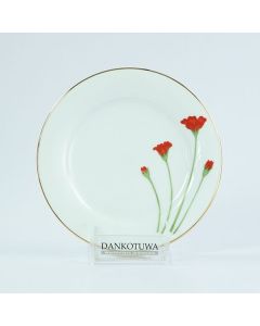 Red Flower Salad Plate