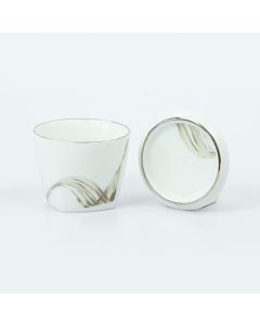 Fancy Wave Platinum Sugar Bowl