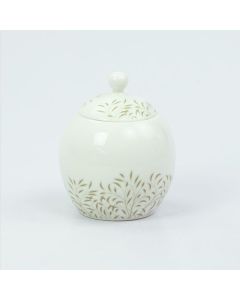 Green Leaf Sugar Bowl