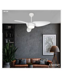 Swan – 44″ High quality 3x ABS Blades, Whisper-Quiet BLDC Motor, Multi-colour LED, Remote Control