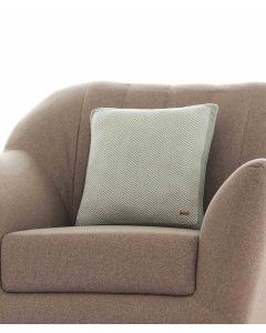 Herring Bone Cotton Knitted Decorative Ryegrass & Natural color 16 x 16 Inches Cushion Cover - Pluchi