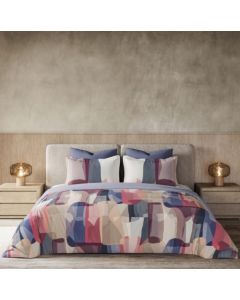 D'Decor Double Bedsheet with 2 Pillow Covers - Primary Collection - TOPAZ - EM197 - VIOLET (Pack of 1)