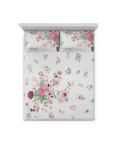 D'Decor Double Bedsheet with 2 Pillow Covers - Premium Collection - NIRVANA - RA09 - SACHET PINK (Pack of 1)