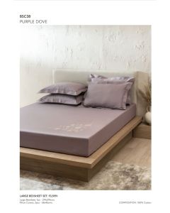 D'Decor Large Bedsheet with 2 Pillow Covers - PURPLE DOVE- BSC38 (Pack of 1)