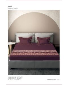 D'Decor Large Bedsheet with 2 Pillow Covers - MAHOGANY- BSC01 (Pack of 1)