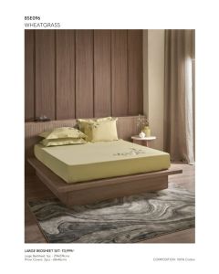 D'Decor Large Bedsheet with 2 Pillow Covers - WHEATGRASS- BSE096 (Pack of 1)
